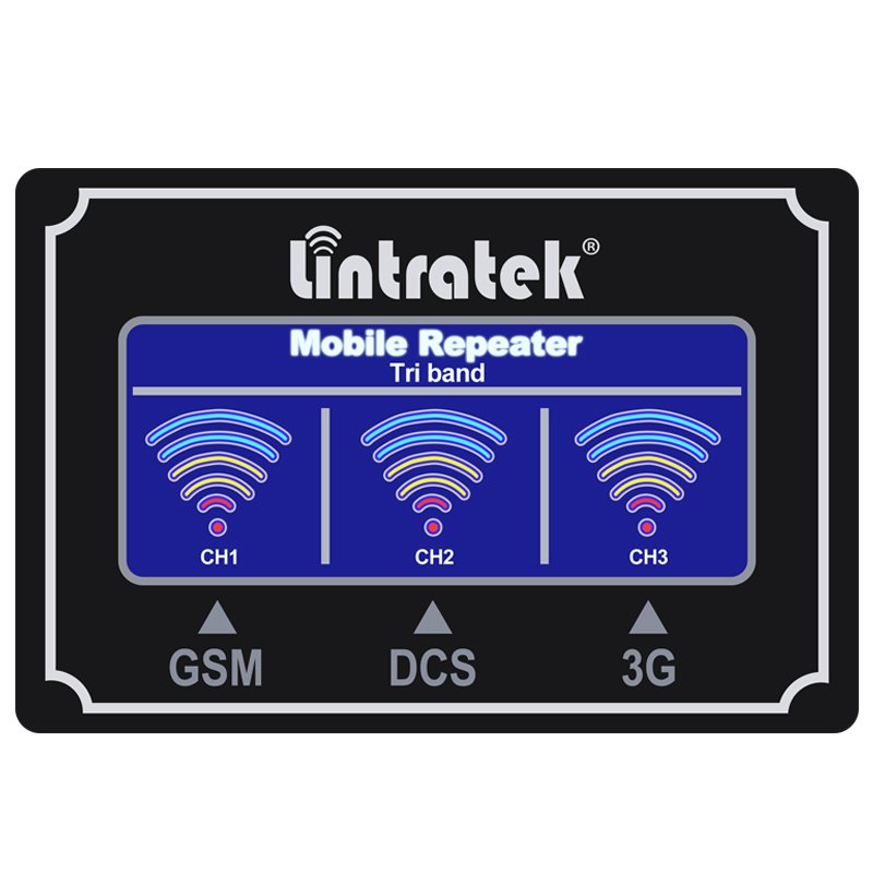 Lintratek 2g 3g 4g 900 1800 2100 tri band fiber optic lnb mobile cell phone home signal booster